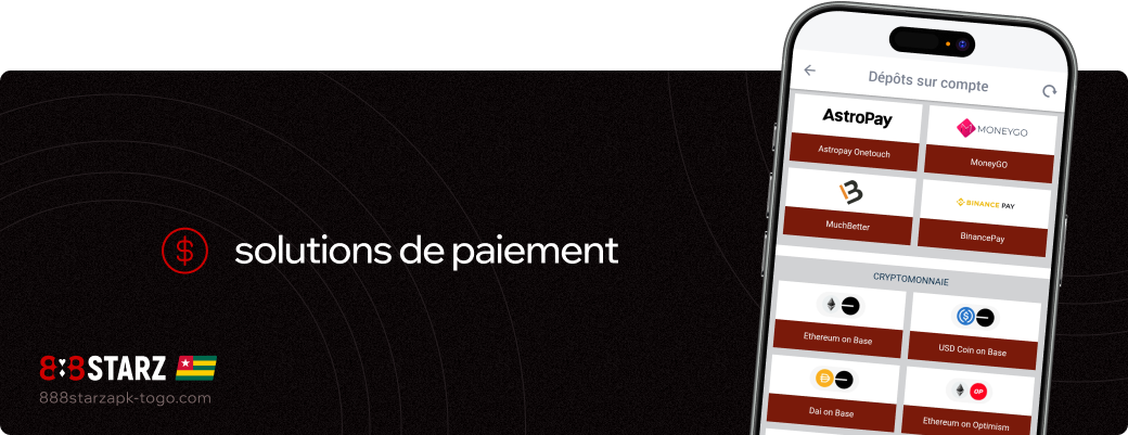 Solutions de paiement 888starz Apk Togo